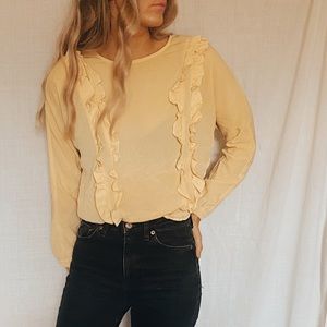 Yellow Ruffled Top